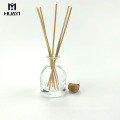 household 100ml semicircle glass reed diffuser aroma bottle with cork